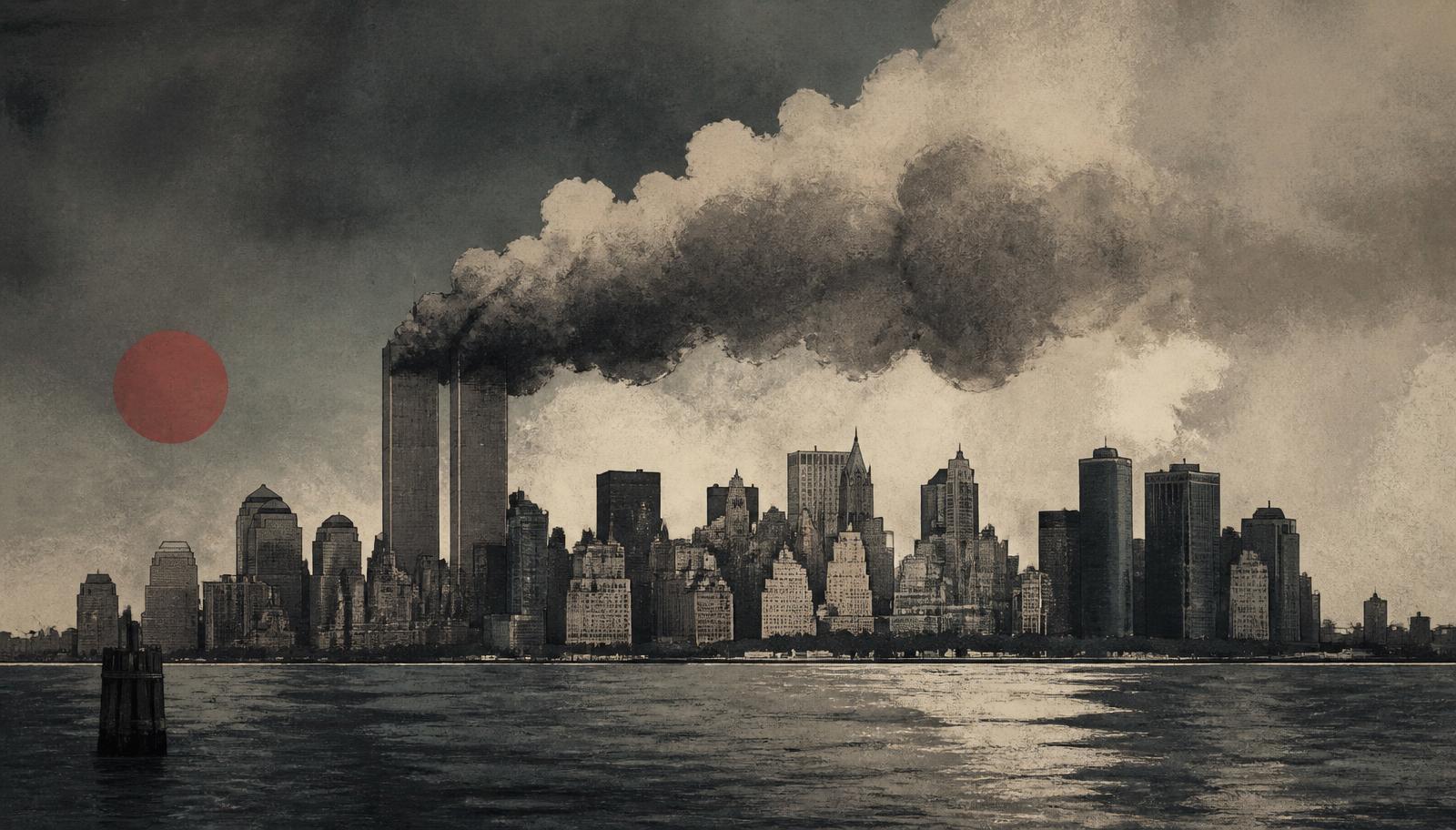 Illustration accompanying the archive entry on Jet fuel and the steel beams